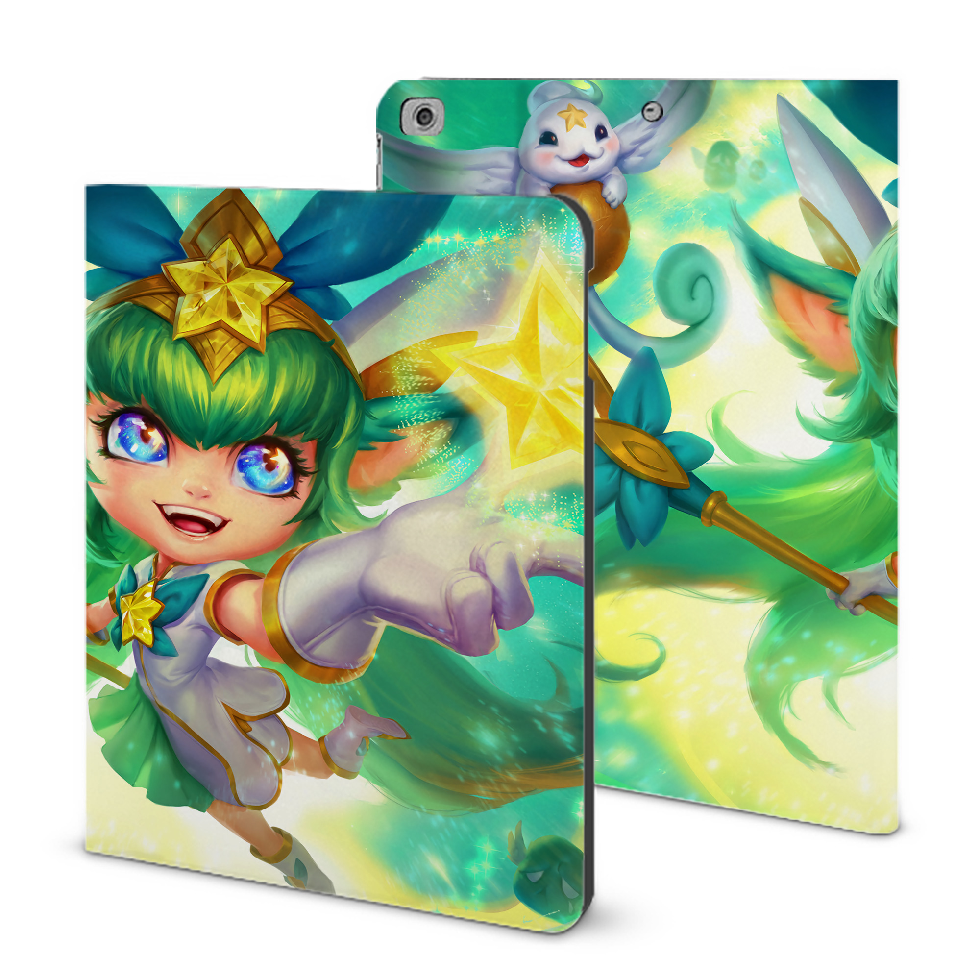 （画像用） リーグ・オブ・レジェンド League of Legends LOL IPad ケース ブック型 PUレザー TPU 耐衝撃 軽量 薄型 ペン収納なし 全面保護 IPad 各モデル対応